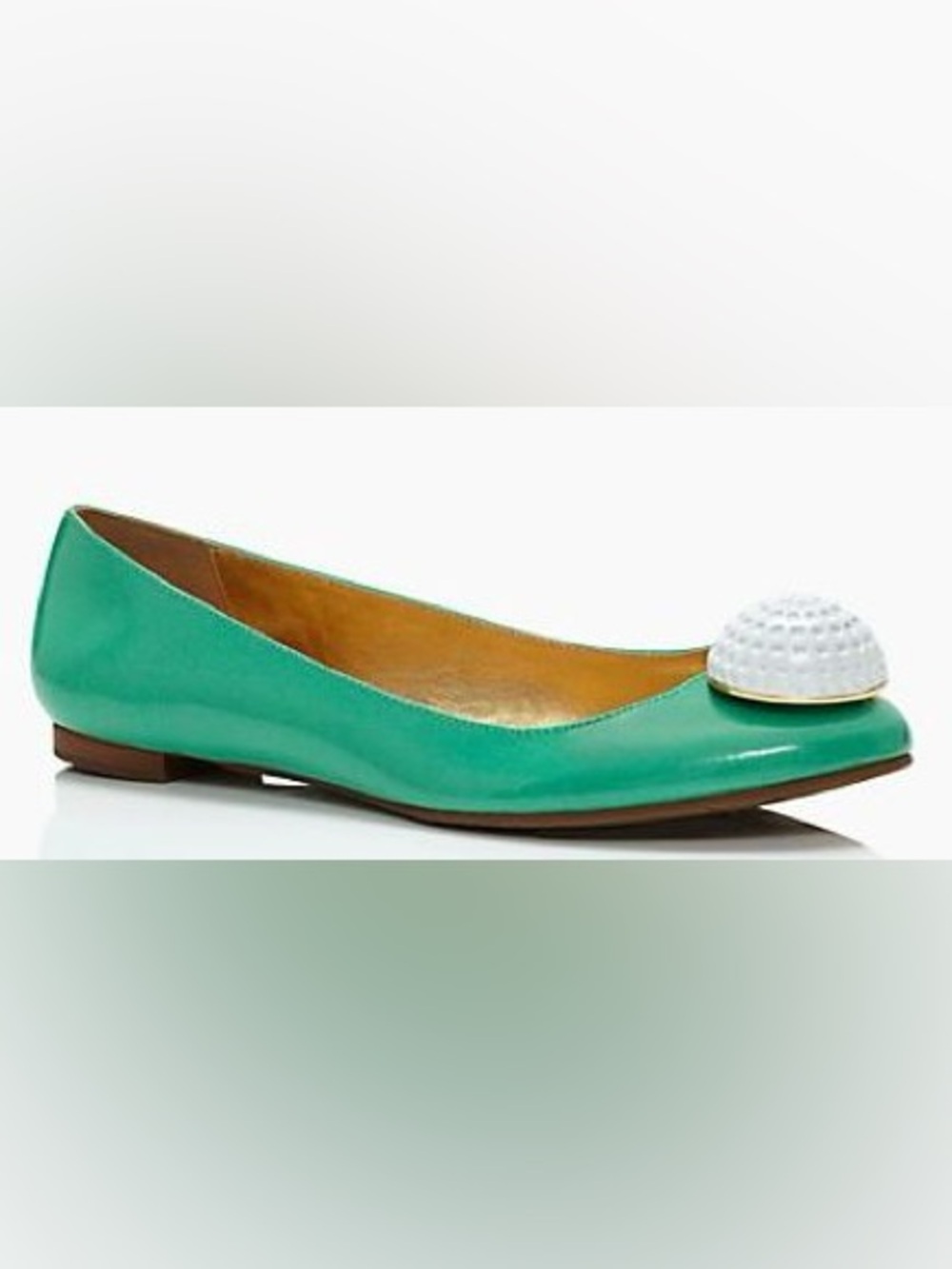Kate Spade "Tee" golf green ballet flats sz 10